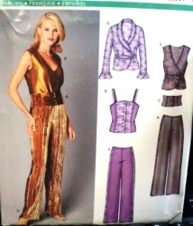 6219 New Look STRAPPY / SLEEVELESS TOP, CINCHER, PANTS, JACKET PATTERN 8-18